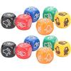 Syrisora 12 Dadi per Sasso, Carta, Forbici, 6 Colori, Dadi da 20 Mm per Giochi di Indovinelli con le Dita per Adulti, Bambini e Feste in Famiglia, con Plastica Resistente All'usur