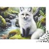 ERTYUIOPASJ Puzzle Volpe 1000 pezzi carta premium rompicapo antistress unico, Volpe Artica gioco educativo per bambini, 52x38cm/1000 pezzi