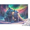 MZLPRWGQKTFD Lupi Artici Puzzle per Adulti Puzzle 1000 Pezzi Luci del Nord Rilassante Decorazione Regalo Famiglia 52x38cm/1000pcs