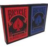 MAGICAPLANET Bicycle - 2 giochi per bicicletta inversa, 54 carte (biciclo, rosso e nero e bicicletta, blu e nero)