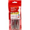 fischer DuoXpand 8 x 80 T, tasselli universali di alta qualità con vite a testa svasata zincata (10 pezzi), tasselli per una tenuta forte, ideali per materiali da costruzione porosi e ancoraggi vicini