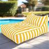SXBCyan Fodera Pouf Galleggiante For Piscina(senza imbottitura) - King Outdoor, Impermeabile, In Oxford, For Esterni, Galleggiante, Senza Imbottitura, A Righe, For Spiaggia E Giardino(Yellow)