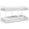 Solivagant Letto a Castello Senza Materasso Bianco 75x190 cm in Acciaio,Bianco,25kg