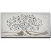 Giallobus - Quadro - 02 - Capezzale Moderno - Sacra Famiglia e Albero della Vita - Black&Gold - Tela Canvas Telaio Standard - 70x35 - Pronto da Appendere - Quadri Moderni per la casa
