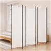 Generico Divisorio a 6 Pannelli Bianco 300x200 cm Tessuto,Bianco,5.51kg,350190