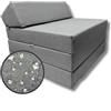FORTISLINE Materasso pieghevole 200 x 70 x 10 cm - 3 pezzi - Materasso pieghevole per ospiti - Materasso per camper con rivestimento esterno impermeabile - Materasso a cubo - Letto per gli ospiti