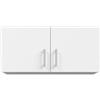 AVANTI TRENDSTORE - Dubino - Alzata per armadio Dubino a 2 ante battenti, in legno laminato di colore bianco. LAP 88,9x40,6x54,2 cm