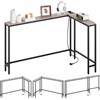 YATINEY Tavolo da Ingresso, Tavolo Console Largo 15 cm con 1 Presa e 2 Porte USB, Consolle Ingresso, per Dietro il Divano, Soggiorno, 3 Modalità di Combinazione, Grigio Invecchiato XCT07CBG