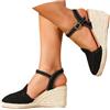 Generico espadrillas donna zeppa Espadrillas Donna Sandali con Zeppa Trendy, Décolleté con Zeppa Punta Raffinata, Sandali con Tacco Sottile e Plateau Leggero, Scarpe Pratiche Chique per Cerimonie e Formali