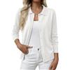 Cicy Bell Strickjacke da Donna a Maniche Lunghe Leggera Cardigan Sottile Elegante con Girocollo Tops Casual Basic Gilet con Bottoni Pullover, bianco, XL