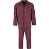 Hanes Pigiama a maniche lunghe da uomo in tessuto largo, Rosso, XXXXXL