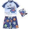 Generico Costume Anti UV Bambino Costume Bambino Anti UV Contenitivo Coda Sirena Bambina Piscina 2 Anni Costumino Neonato 3 6 Mesi Maglia Maglietta da per Nuotare Cappello Pantaloncini Mare Bimba 18 Costumi