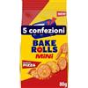 Generico Bake Rolls Mini Snack Gusto Pizza, Confezione da 5 x 80 gr