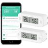 QXMH Termometro digitale intelligente igrometro, sensore di temperatura e umidità interna WiFi per uso domestico, con monitoraggio remoto app, esportazione dati, compatibile con Alexa. (2 Pack)