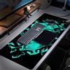 IVEOPPE Tappetino da scrivania XXL per gaming, 90 x 40 cm, tappetino per mouse grande, impermeabile, antiscivolo, da scrivania, per ufficio, casa (verde)