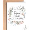 Greeting Cards for Everyone Biglietto Prima Comunione per Bambina o Bambino - Bomboniere Comunione con Porta Soldi, Biglietto di Auguri Religioso da Parte dei Genitori - EU 312