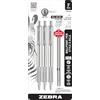 Zebra Pen Penna a sfera retrattile F-701, punta fine da 0,8 mm, corpo in acciaio inossidabile, ideale per regali per insegnanti, materiale scolastico e forniture per ufficio, inchiostro nero