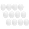 EXAOMBLE 12 Pezzi Uova Finte per Pappagalli e Diamanti Texture Realistica, Resistente all'Usura, in Plastica Bianca per Simulazione di Cova e Allevamento