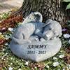 Generico Statua commemorativa a Forma di Cane Angelo, Personalizzabile con Un Cucciolo Addormentato sulla Parte Superiore, Regali commemorativi per simpatia del Cane.