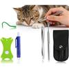 KLEHOPE Pinzetta Zecche Set 5 Pezzi, Zecche Cane Viene Fornito con Lente d'Ingrandimento, Antizecche per Gatti Non Richiede Contatto Diretto, con Custodia, per Rimuovere Zecche, Pidocchi
