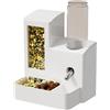 Generic Mangiatoia per criceti, distributore automatico per criceti, gerbilli, porcellini d' e scoiattoli, con design staccabile, capacità 80 ml, 120 ml, uso interno ed esterno, soggiorno camera da
