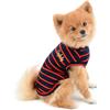 Paideful - Abbigliamento per cani di taglia piccola, gatti, maschio e femmina, estivo, classico a righe, maglietta per cuccioli, giacchino traspirante, in cotone, senza maniche, per chihuahua e