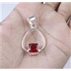 Ciondolo Con Gemma Zaffiro Padparadscha Arancione Naturale Octagon 7.01 Ct