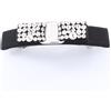 Salvatore Ferragamo Vara nastro Valletta 713035347582 SS tela strass NUOVO