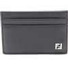 FENDI FF Squared Card Case 7M0371AVV6F0GXN pelle nero NUOVO uomo