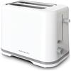 Grunkel - TSB-EASYTOAST - Tostapane a doppio slot con controllo elettronico di tostatura a 6 livelli, funzione cancellare, vassoio raccogli-briciole e avvolgicavo - 870 W - Bianco