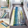 QQrunner Tappeto cucina antiscivolo 70 x 300 cm colorato astratto al metro lavabile lungo tappeto passatoia corridoio corridoio camera da letto corridoio misura regolabile 40 - 120 cm di larghezza