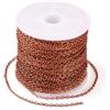 BB Beadthoven Beadthoven - Catena piatta in ottone per la creazione di gioielli, 2 mm, in rame rosso, con croce piatta, per fai da te, collane, bracciali, catenine per la ricerca di gioielli, catene di estensione