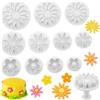 Jaczora 11 stampini a forma di fiore, a forma di margherita, per biscotti a forma di girasole, accessori per decorare dessert, crisantemo, strumento per goffratura per biscotti fai da te, cubetti di zucchero