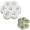 Ipotkitt 1 stampo in silicone a 7 cavità a forma di pianta bianca, per caramelle, fondente, torte, cioccolato, keto, bomba grassa, gelatina, ghiaccio, candele, artigianato