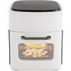 Fridgestea Friggitrice ad aria calda da 15 l, 1400 W, con finestra di visualizzazione, display a LED, touchscreen, senza grassi, senza olio (bianco)