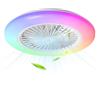 Vkechh Ventilatore da soffitto con illuminazione e telecomando, Ø 49 cm, lampada da soffitto con ventilatore dimmerabile, 3 temperature di colore e 6 livelli, funzione estate/inverno, con timer