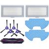 Gettimore Robot Aspirapolvere Kit di Ricambio per Samsung per PowerBot per VR05R503/SA per DJ81-00167A 2 Spazzole Mop 1 Spazzola Rullo 2 Filtri 4 Spazzole Laterali