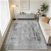 WUTONG Tappeto Salotto 160x200cm,Grigio Moderno Morbido Tappeto Camera da Letto Lavabile,Astratto Pelo Corto,Antiscivolo per Soggiorno Ufficio Cucina
