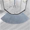 MOTT 50 Tappetino da bagno semicircolare, per box doccia a quadrante, antiscivolo, tappetino da doccia, tappetino da doccia a forma di ventaglio, tappetino curvo per hotel, grigio, 45 x 100 cm
