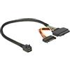 DELOCK Kabel SFF-8643 -> U.2 SFF-8639 + SATA 15Pin 0.30m