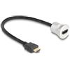 DELOCK Presa HDMI da incasso 8K 60 Hz con cavo a Y St 30 cm