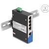 DELOCK Industrie Gigabit Ethernet Switch 5 Port RJ45 für Hut