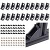 Befenybay 20PCS Profilo in alluminio estruso 2028 Staffa angolare ad angolo retto con viti per profilo di estrusione in alluminio con scanalatura da 6 mm Serie 2020 (2028-Nero-20 con viti)