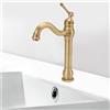 WOOXGEHM Rubinetto Del Bagno, Rubinetto Del Lavandino Del Bagno in Stile Europeo Retrò, Resistente Ai Graffi, Resistente Alla Corrosione, Design a Zucca in Ottone, Rubinetto per Lavabo Monocomando