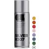 CL COSMOS LAC - Vernice spray argento lucido, bomboletta spray per fai da te, vernice acrilica, adatta per plastica, metallo e altre superfici (argento)