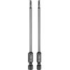 QUARKZMAN 2Pz Punte Cacciavite Piatte Testa Esagonale H2.5 (2.5mm) Punta Magnetiche Gambo Esagonale 1/4 Lunga 100mm (4) Lucidatura a Specchio Inserti per Avvitatore Metrico per Chiave