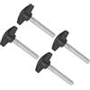 CoCud Manopole Zigrinate Vite Testa Zigrinata, Filettatura Maschio M8 x 45mm, Vite Serraggio a T Plastica, Perno Filettato Manopole Manuali Impugnatura (Applicazioni: Macchinari), 4Pz