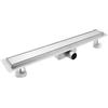 Sunrik Canale per doccia 100 cm piastrellabile extra piatto in acciaio inox set completo con filtro antipeli a sifone