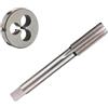 YJQHODY Set di matrici metriche for maschi a mano destra M1-M12 da 2 pezzi, kit di utensili for maschiatori e matrici rotonde, kit di utensili for maschiatura for filettatura manuale(M4x0.7)