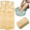 YOFAPA 2 lavabi in bambù naturale per bucato, lavabi in bambù spesso, antiscivolo, lavabi per piccoli lavori di lavaggio, design da appendere, pratici strumenti per la casa, decorazione vintage
